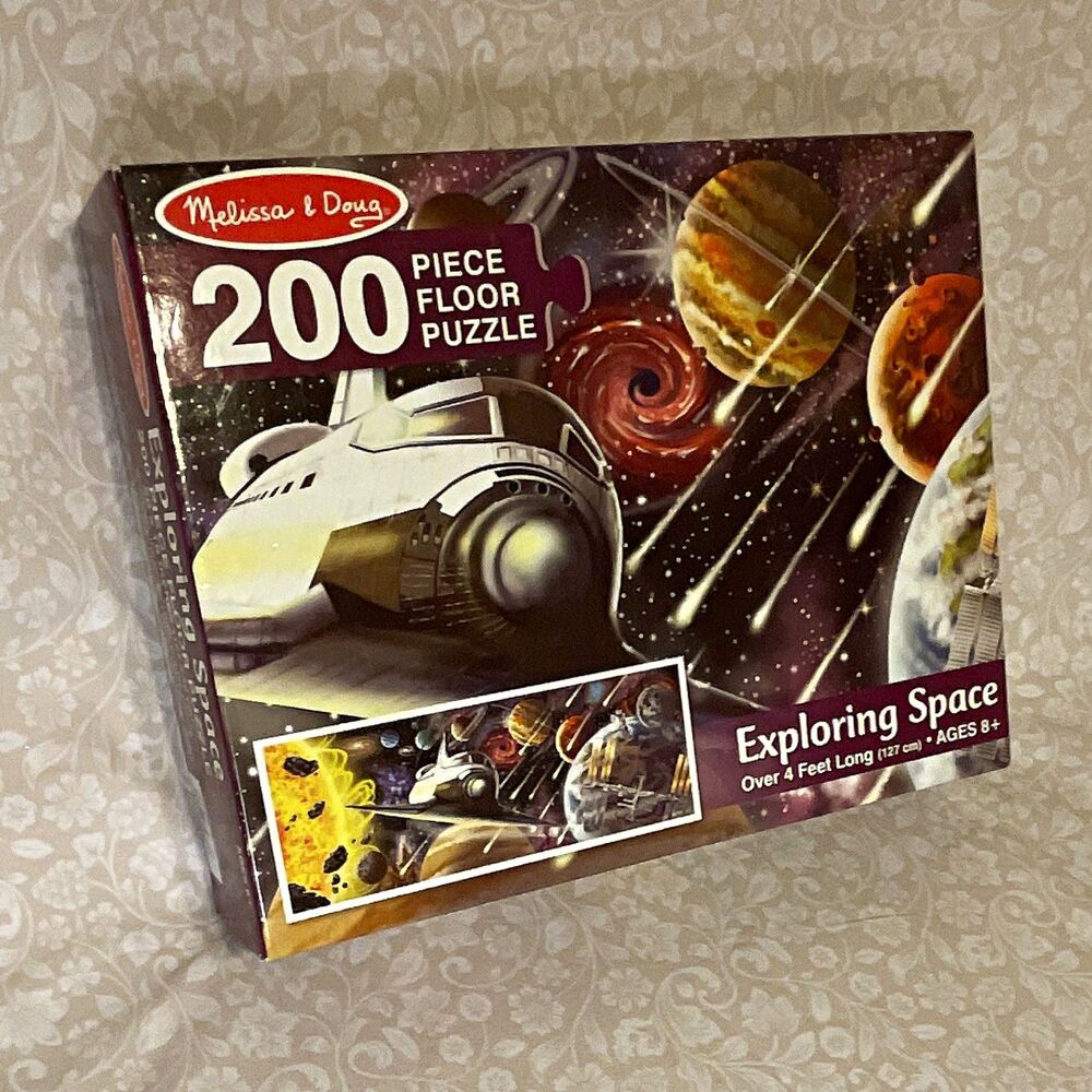Melissa & Doug Space Theme 200-Piece Floor Puzzle, Multicolor, Ages 8+